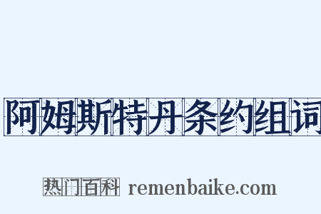 阿姆斯特丹条约组词是什么意思的图片